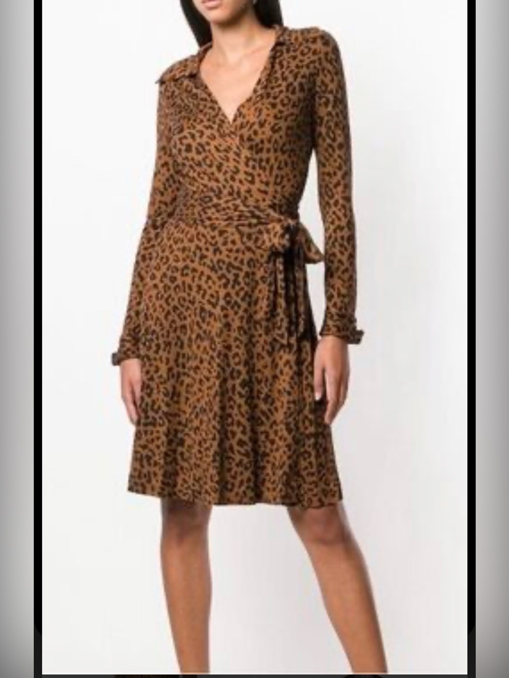 Diane von Furstenberg Didi Leopard Silk Wrap Dress Size 2 NWT
